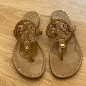 Tory Burch patent leather tan sandals